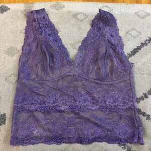 hand dyed stretch lace tank top